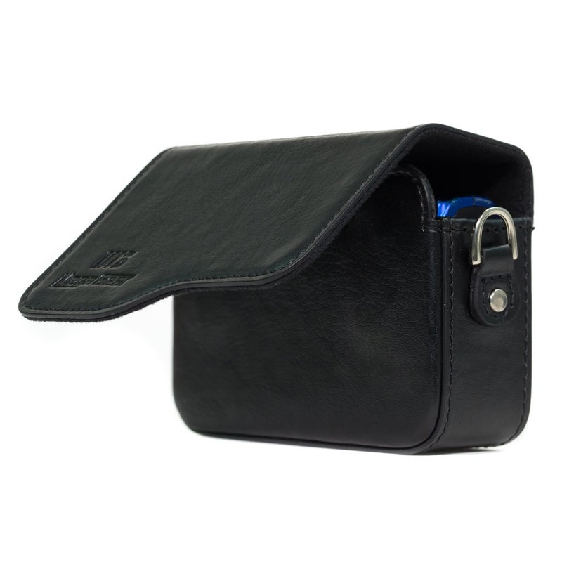 MegaGear MG1089 Leather Camera Case with Strap Compatible with Canon PowerShot SX620 HS, ELPH 180, ELPH 190 is, ELPH 360 HS, ELPH 170 is, SX610 HS - Black - Image 3